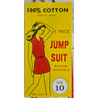VINTAGE *NEW* 1960's Red & White Striped Waist Tie Romper Size 10 Japan