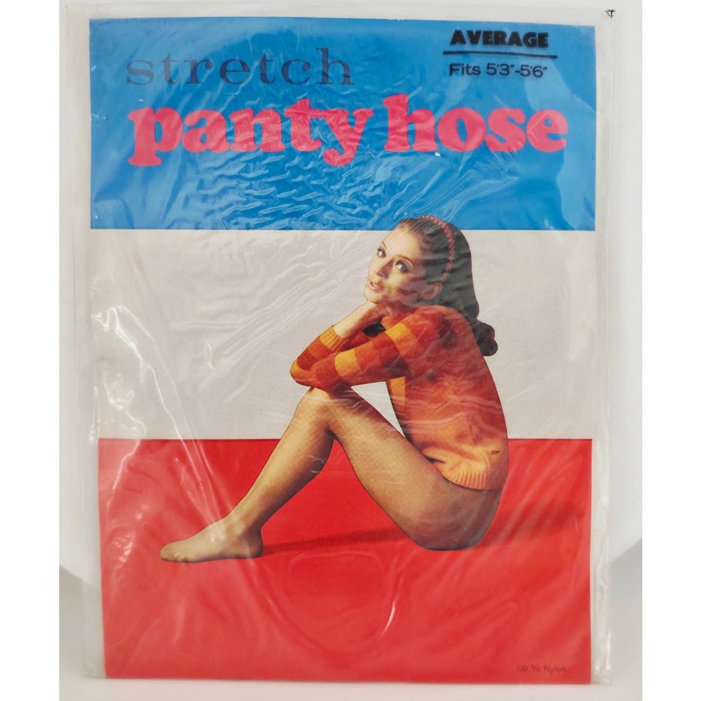 VINTAGE *NEW* 1960's Stretch Pantyhose Suntan Size M Fits Average 5'3"-5'6"