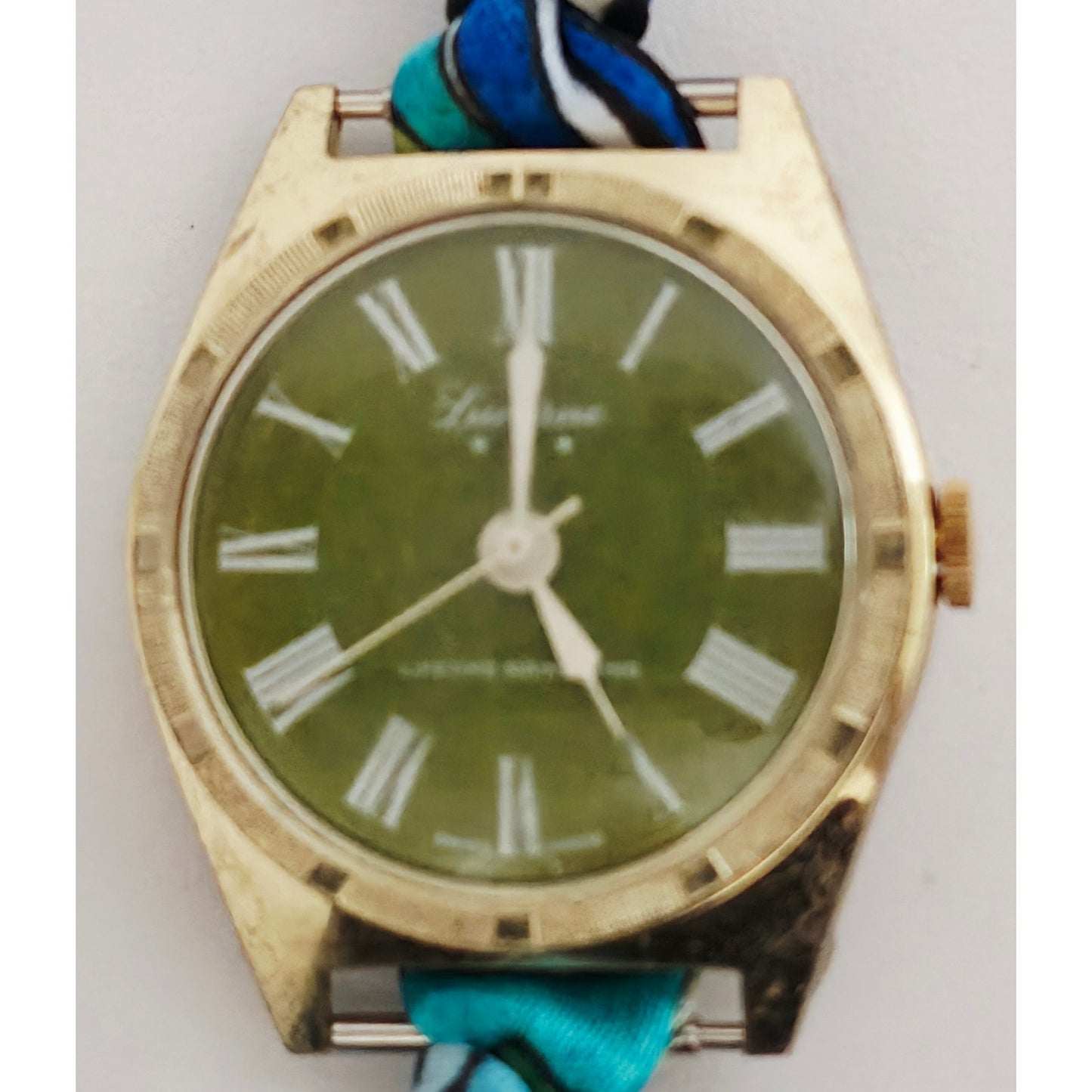 "Frozen In Time" 1960's Vintage Watch Face w/ Silk/Satin Tie Bracelet