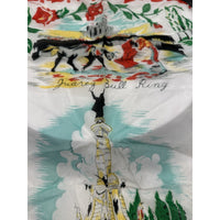 VINTAGE *NEW* 1950's "Juarez" Hand-Rolled Silk Rayon Scarf 31" x 31" - Black