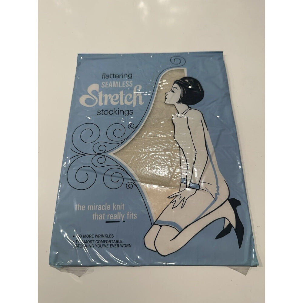 VINTAGE *NEW* 1960's Lassiter Hosiery Solar-Demi-Toe-Stretch-Merrie Maid Sz10.5/11 X 6