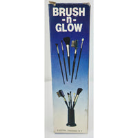VINTAGE *NEW* 1970's Brush-n-Glow 6 Piece Cosmetic Set #6730 with Stand