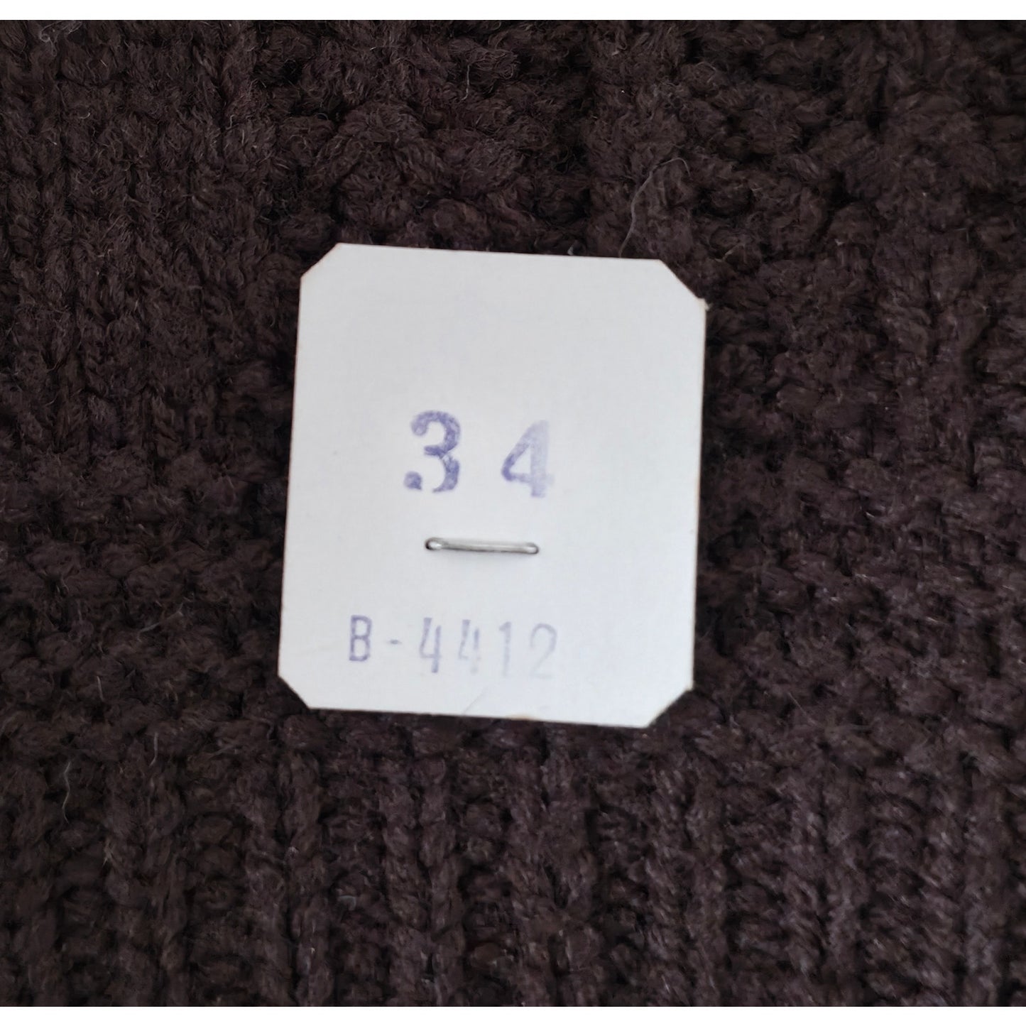 VINTAGE *NEW* 1960's Women's Dark Brown Sweater 100% Acrylic Size 34