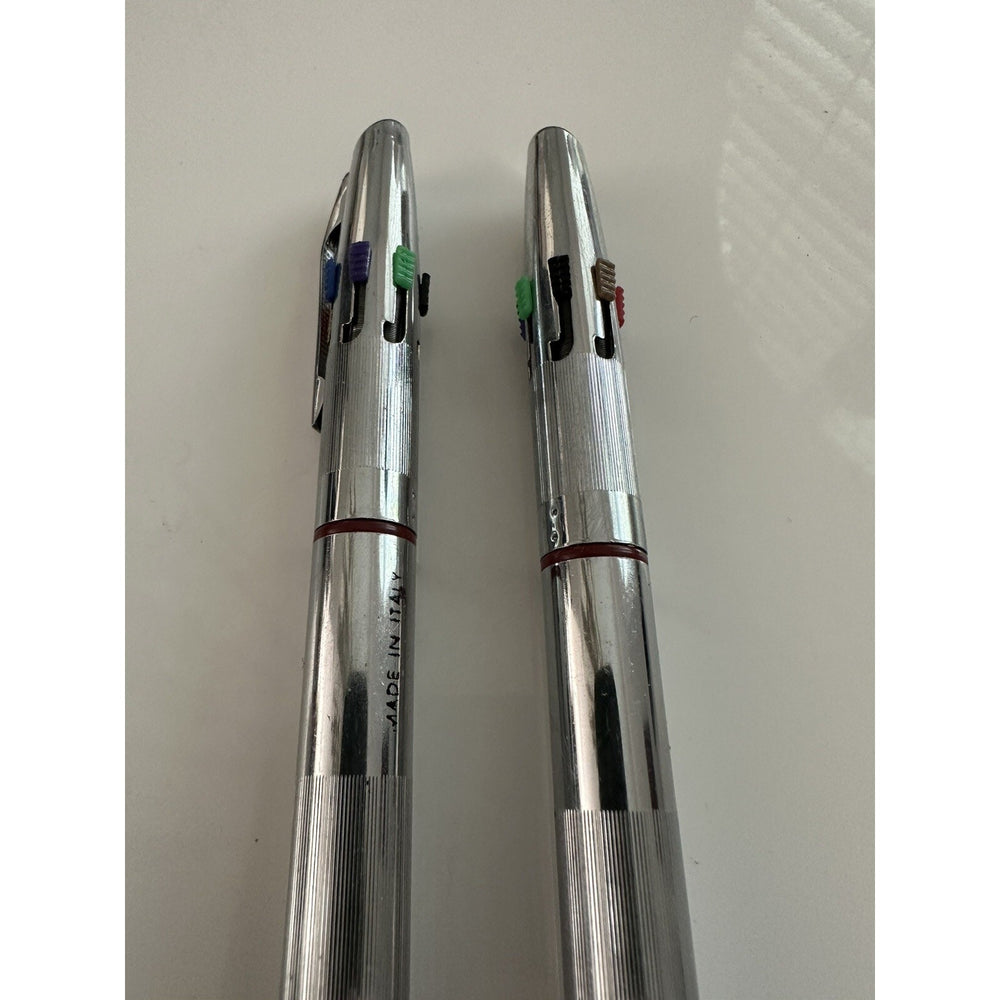 VINTAGE *NEW* 2 x Walker Colour 6-color Ball Point Pens Italy