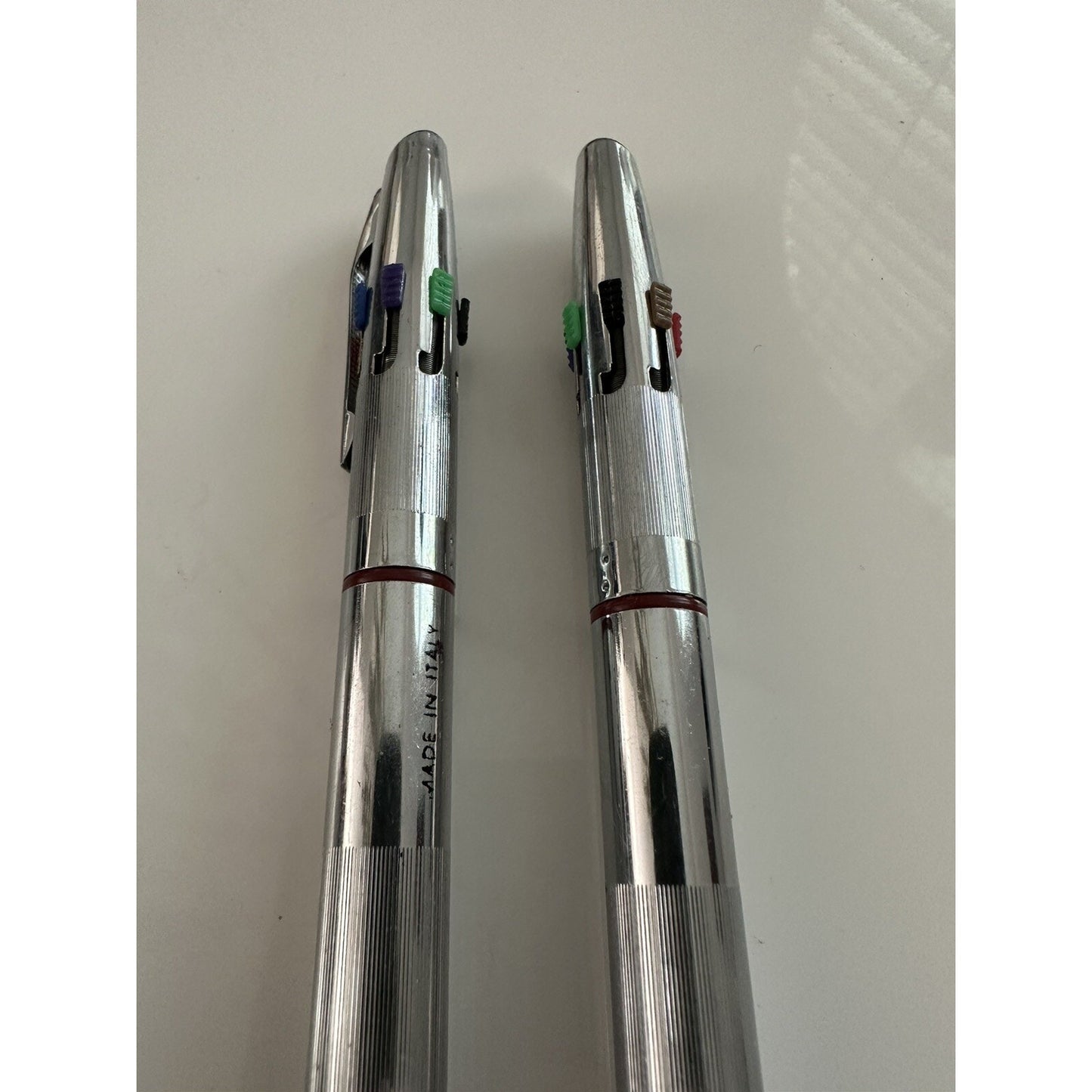 VINTAGE *NEW* 2 x Walker Colour 6-color Ball Point Pens Italy