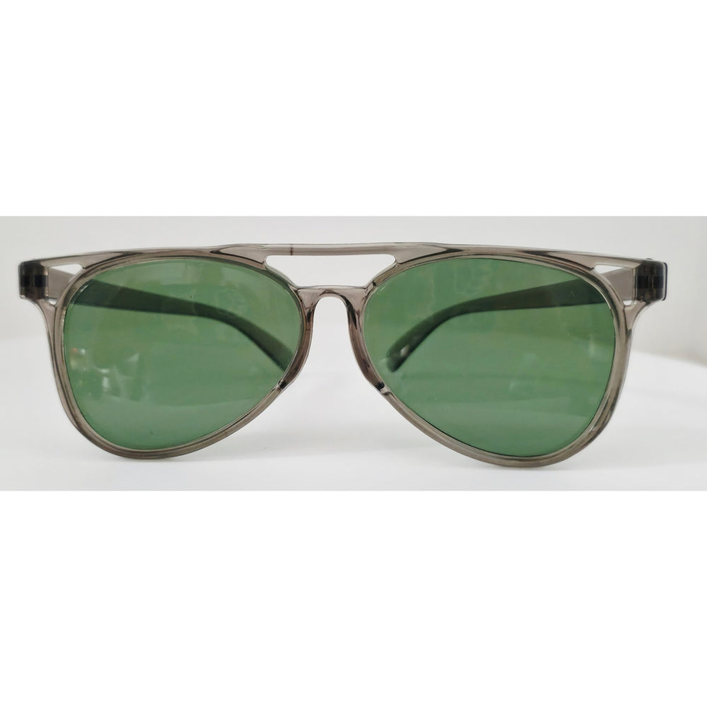 VINTAGE *NEW* 1970's Glam Unisex Gray Frame with Green Lens Sunglasses