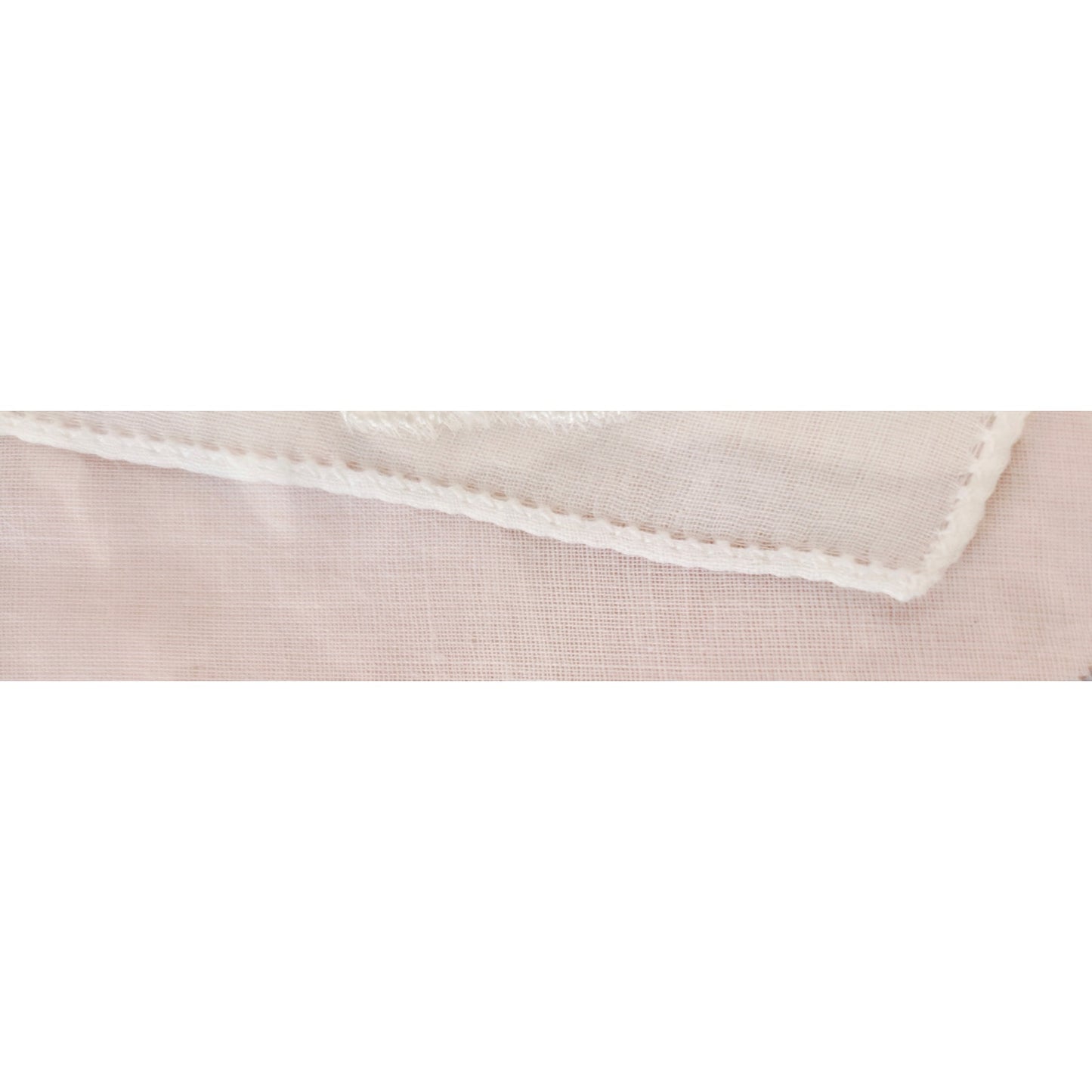 VINTAGE *NEW* 1950's Swiss Style Cotton Handkerchief White w/Flowers & Necklace