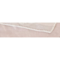 VINTAGE *NEW* 1950's Swiss Style Cotton Handkerchief White w/Flowers & Necklace
