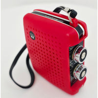 VINTAGE *NEW*1970's Four Star FS-7 Red Solid State AM Transistor Radio
