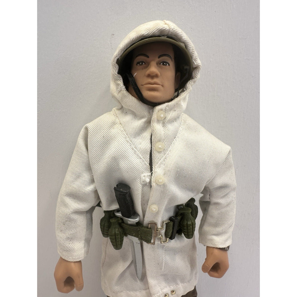 VINTAGE GI Joe White Hooded Coat w/Grenades Action Figure