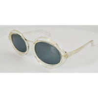VINTAGE *NEW* 1970's Glam Unisex Clear Frame with Gray Tinted Lens Sunglasses