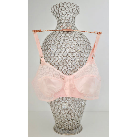 VINTAGE *NEW* 1960's Stephanie Women's Pink Lace Push-Up Bra Size 36A