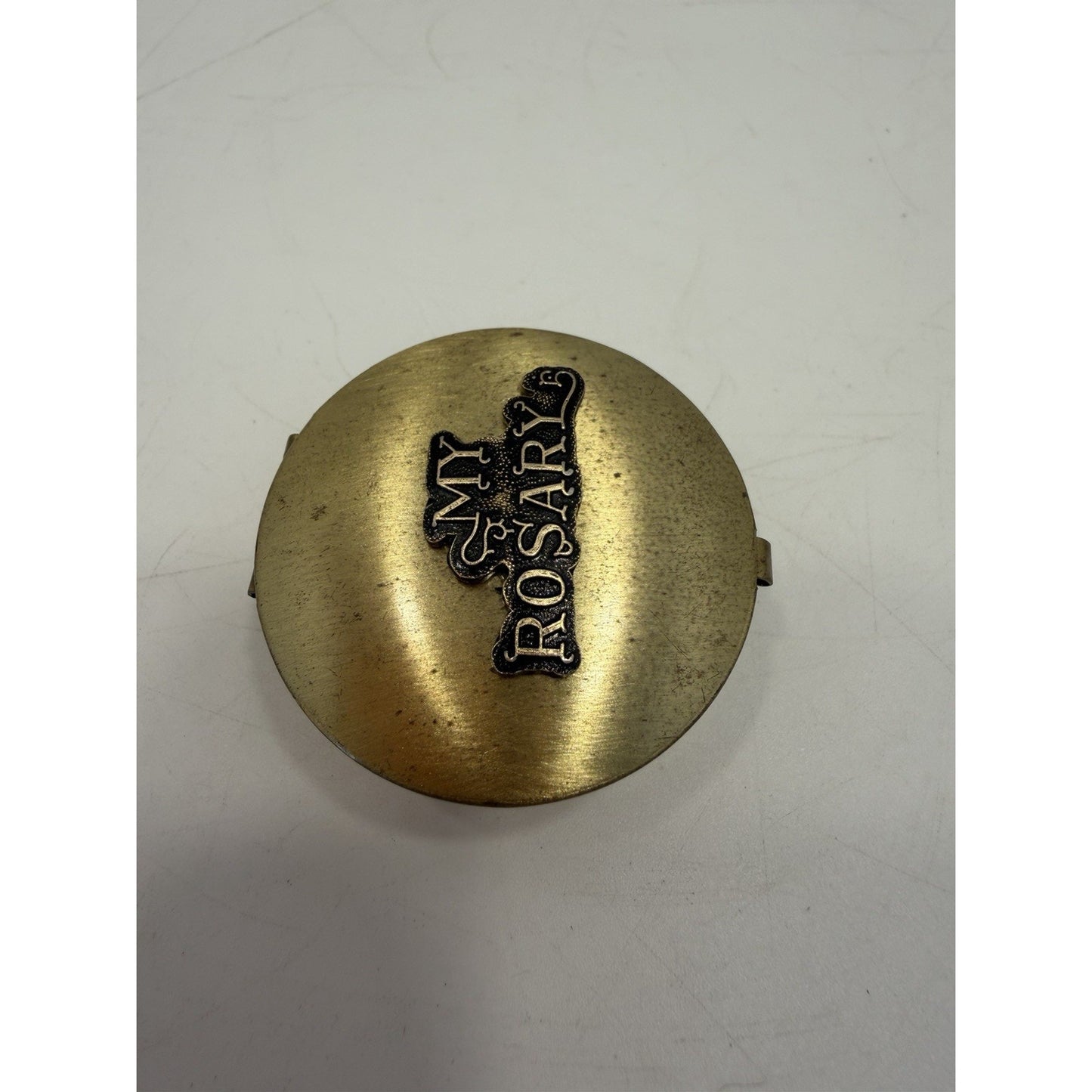 VINTAGE *NEW* 1960's Brass My Rosary 28mm Box
