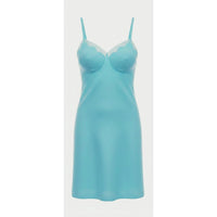 VINTAGE *NEW* 1960's Kayser Women's Bright Blue Slip Dress Size 34 USA