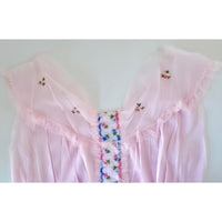 VINTAGE *NEW* 1960's Women's Light Pink Waltz Gown w/ Flowers 100% Nylon Size 40