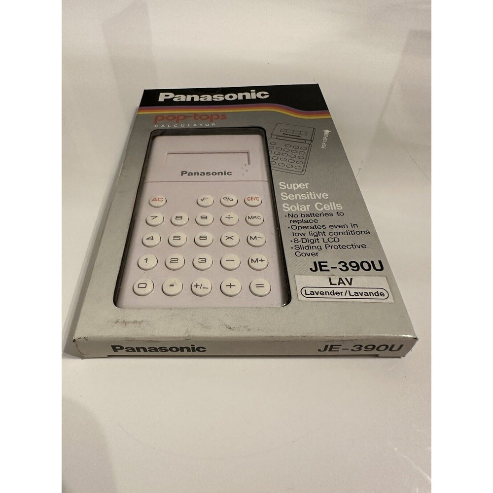VINTAGE *NEW* Panasonic JE-390U Solar Powered Calculator Japan