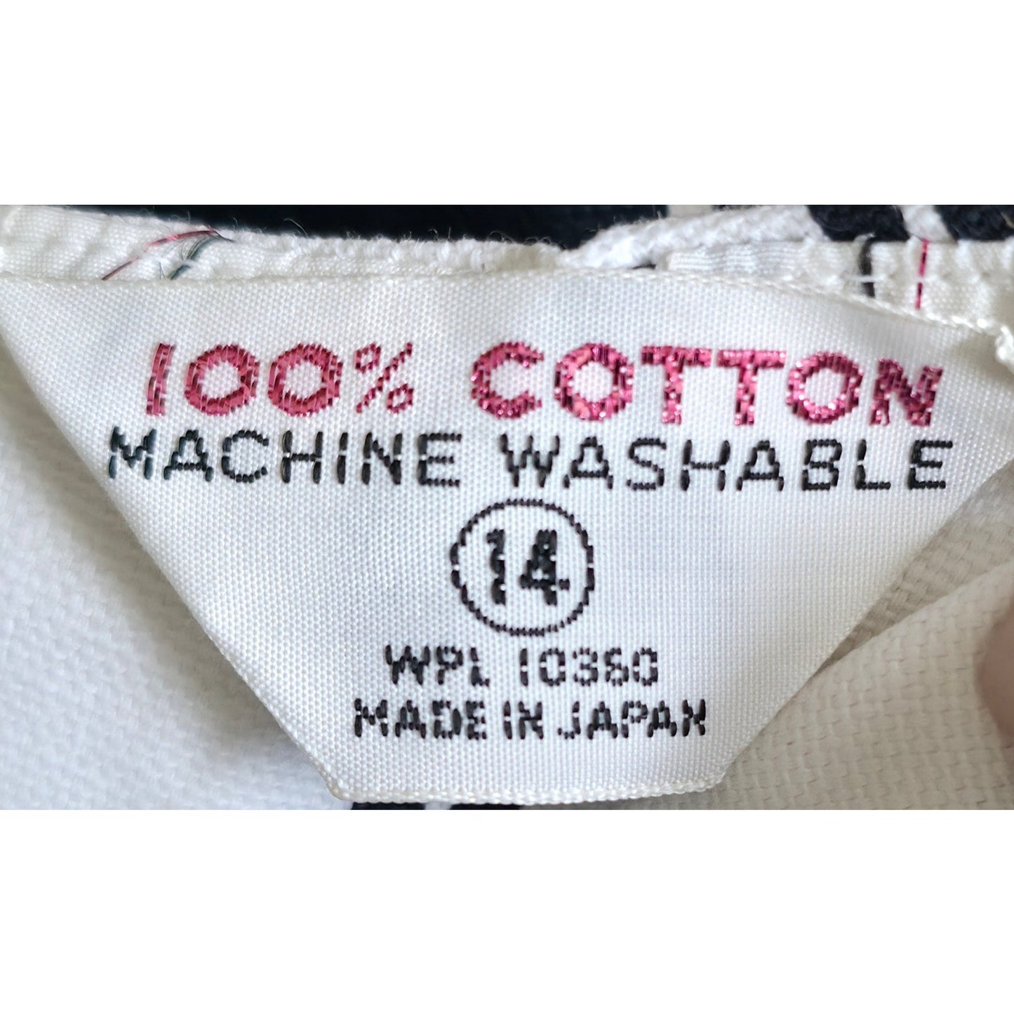 VINTAGE *NEW* 1960's Black & White Striped Waist Tie Romper Size 14 Japan