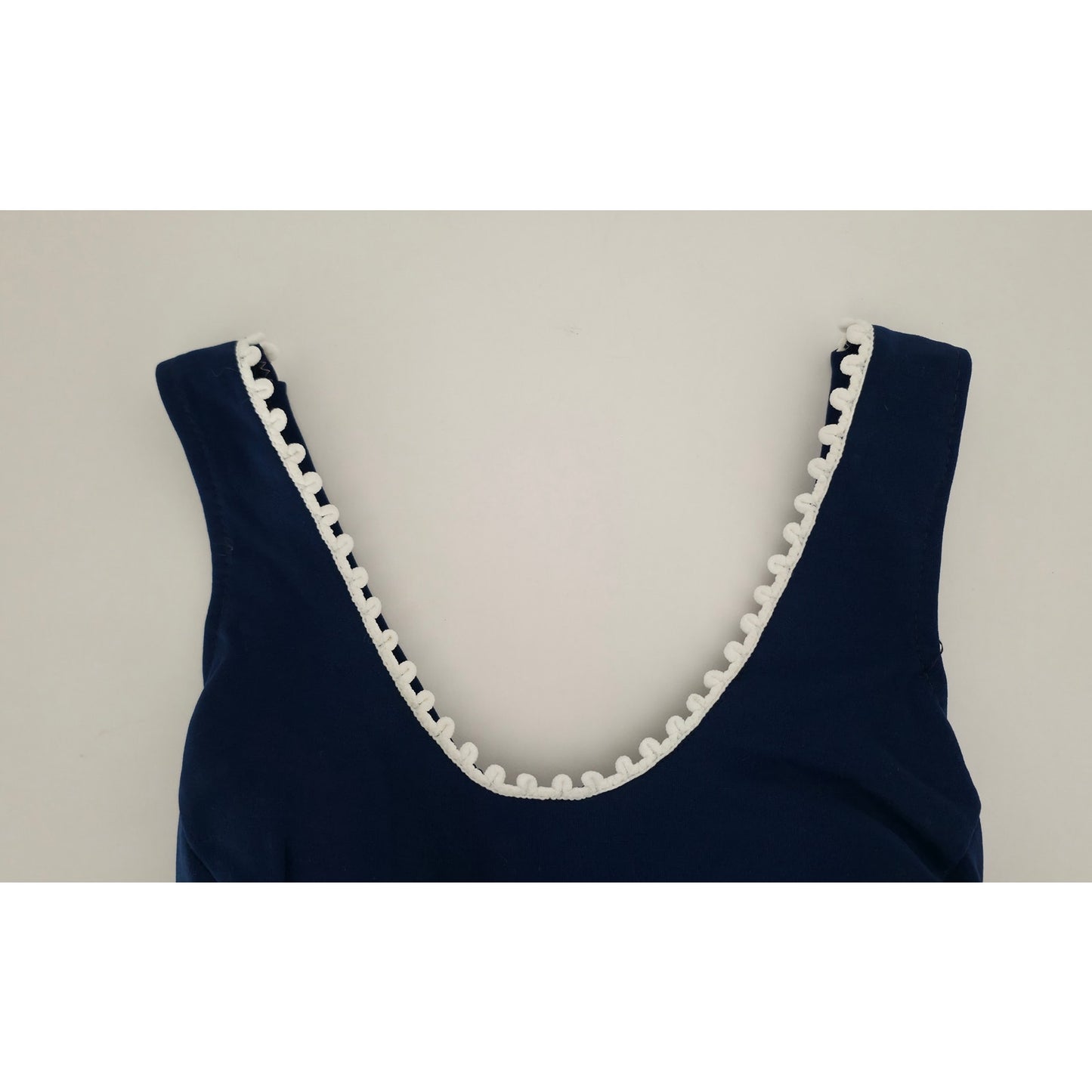 VINTAGE *NEW* 1960's ILGWU Navy Blue  100% Jersey One Piece Swimsuit Size 12 (44)