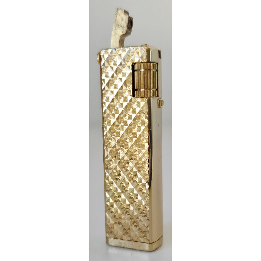 VINTAGE *NEW* 1960's Thin Gold Textured Lighter in Original Box by Supreme USA