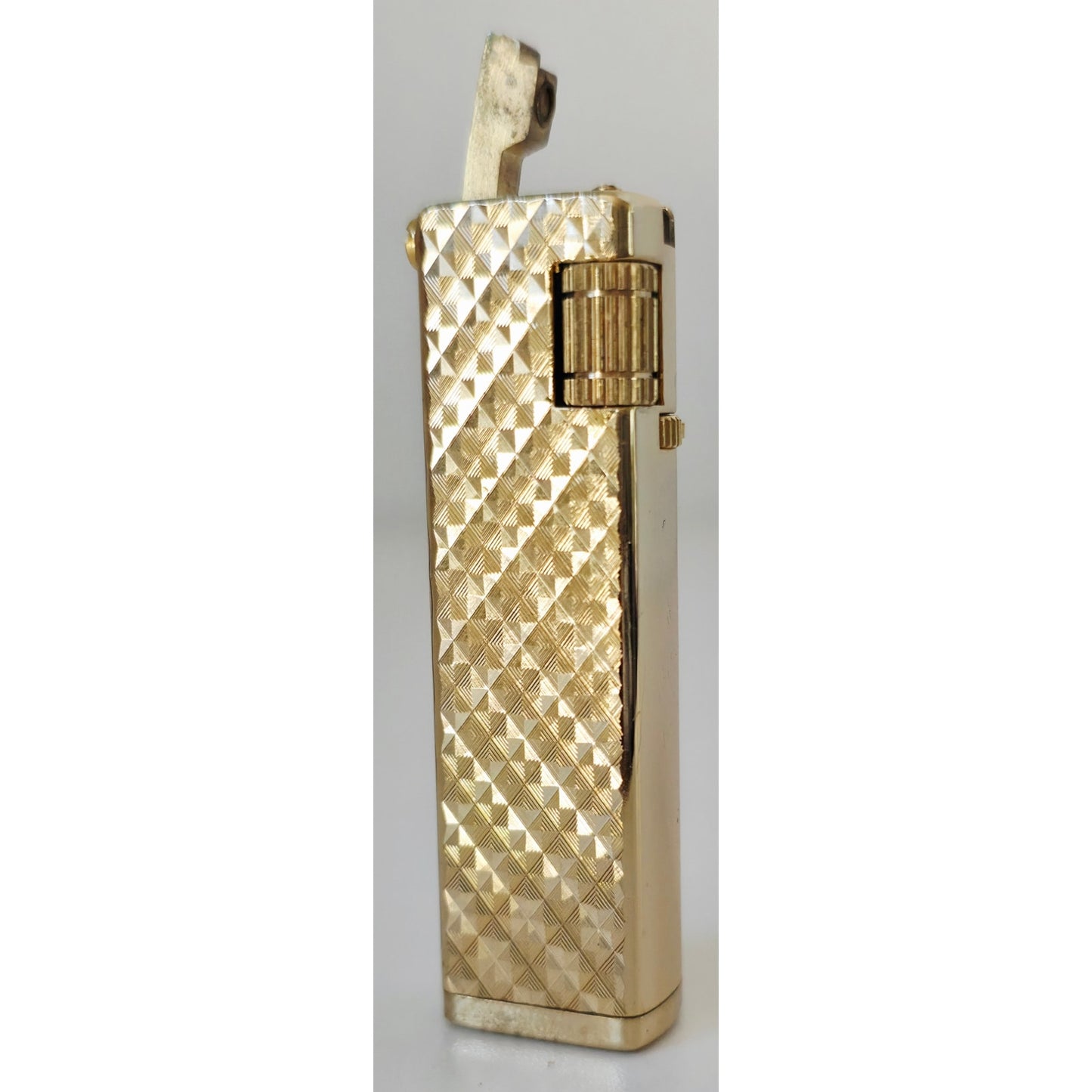 VINTAGE *NEW* 1960's Thin Gold Textured Lighter in Original Box by Supreme USA