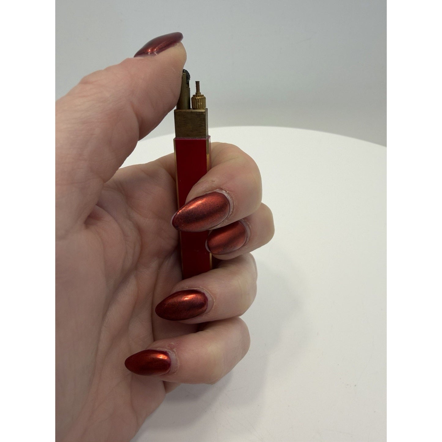 VINTAGE *NEW* 1950's Capri Vertical Stick Red Japanese Lighter