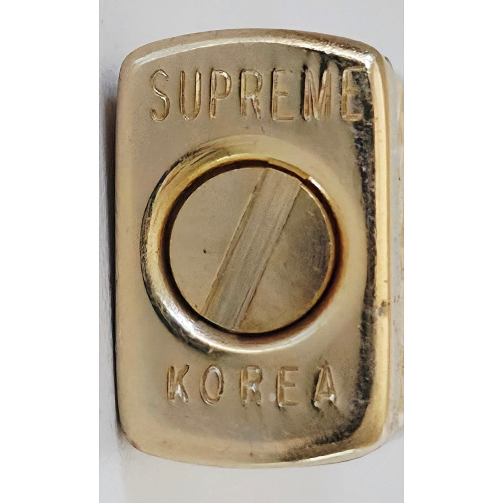 VINTAGE *NEW* 1960's Thin Gold Textured Lighter in Original Box by Supreme USA
