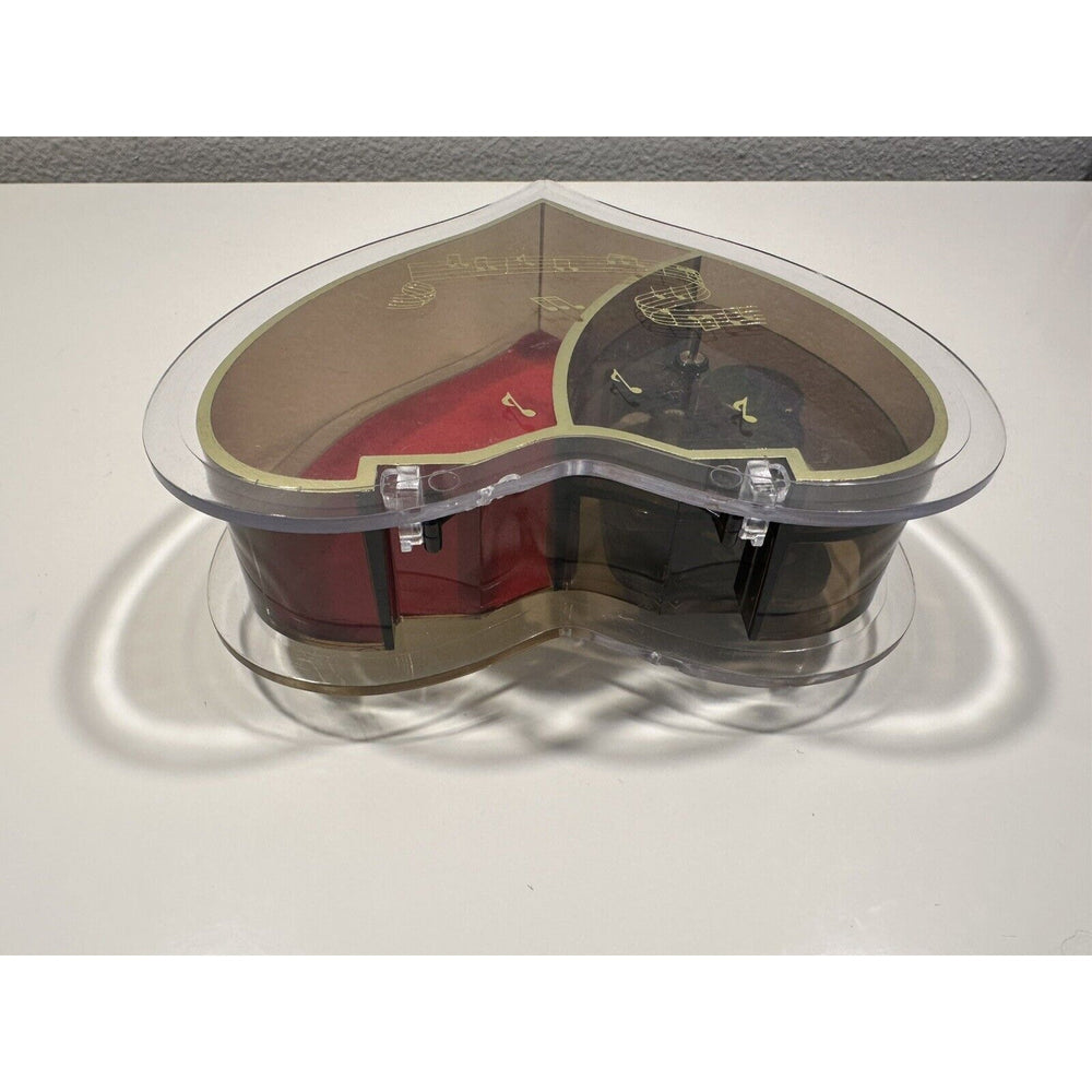 VINTAGE *NEW* Sankyo Heart Jewelry Music Box Plays "Light Up My Life"