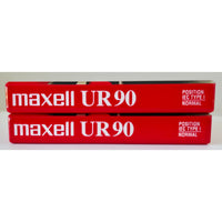 VINTAGE *NEW* 1980's Maxell UR 90 Normal Bias Blank Audio Cassette Tapes Sealed