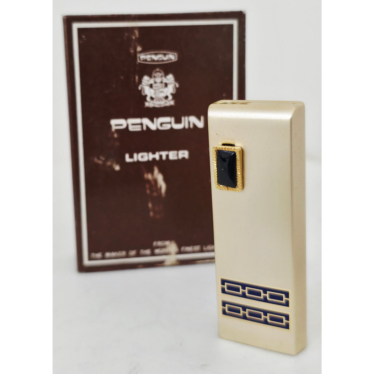 VINTAGE *NEW* 1960's Penguin Vectron Gold Electric Lighter Japan
