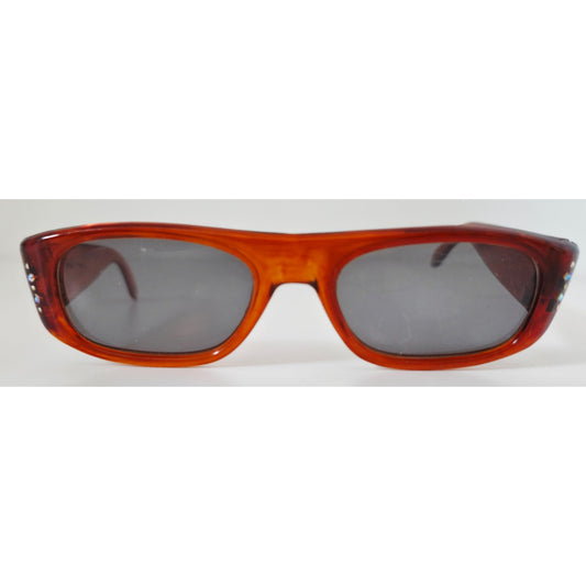 VINTAGE *NEW* 1970's Red Frame with Gray Lens Sunglasses