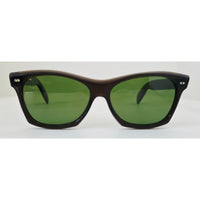 VINTAGE *NEW* 1970's Glam Black and Brown Frame with Green Lens Sunglasses Japan