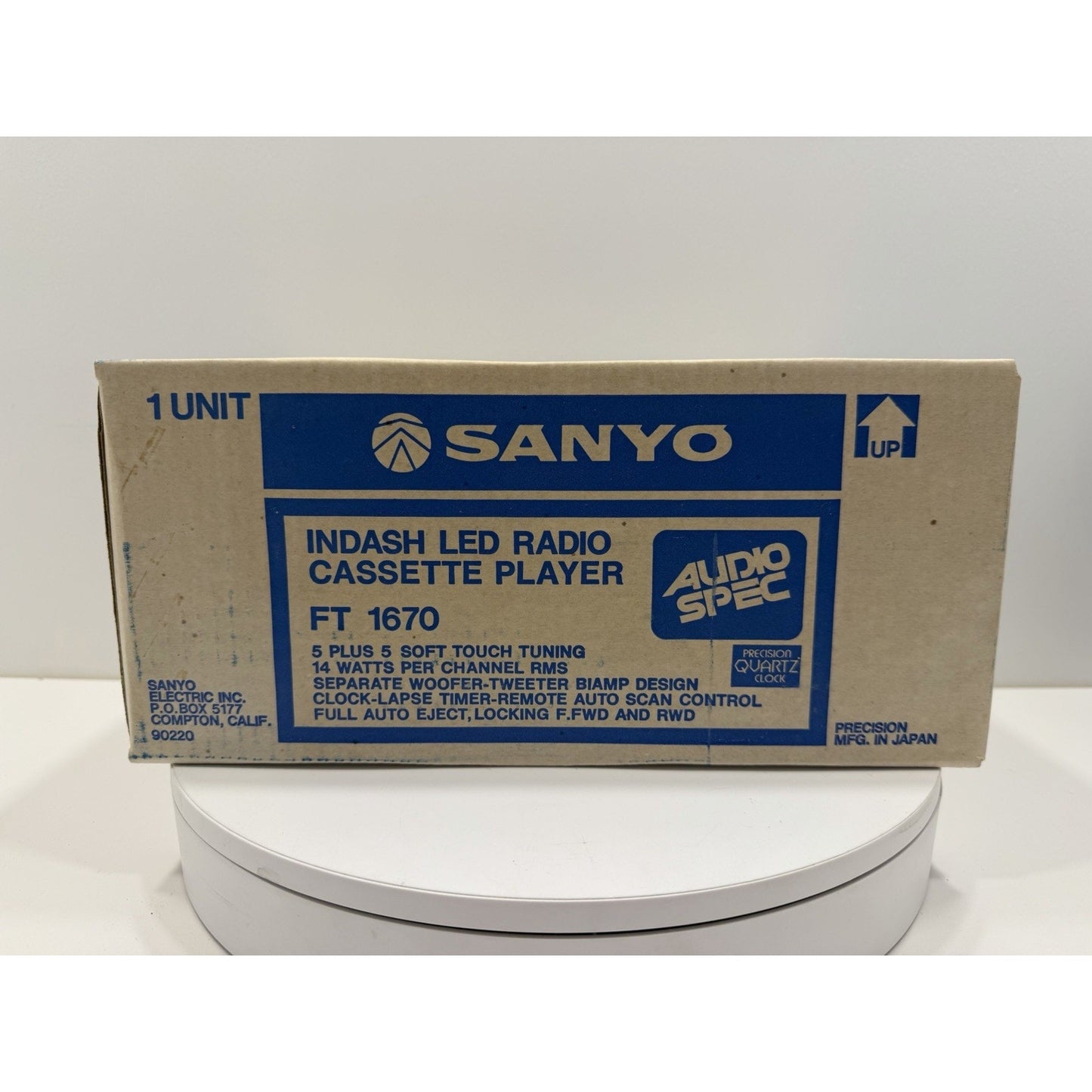 VINTAGE *NEW* Sanyo FT-1670 Indash LED AM/FM Cassette Car Stereo JAPAN
