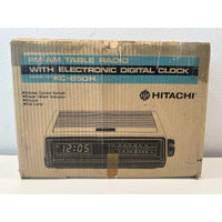 VINTAGE *NEW* 1980's Hitachi KC-650H Ivory/White Electronic Alarm Clock Radio
