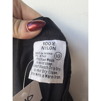 VINTAGE *NEW* 1960's Black Nylon Stretch Waste Straight Leg Pant Size 10