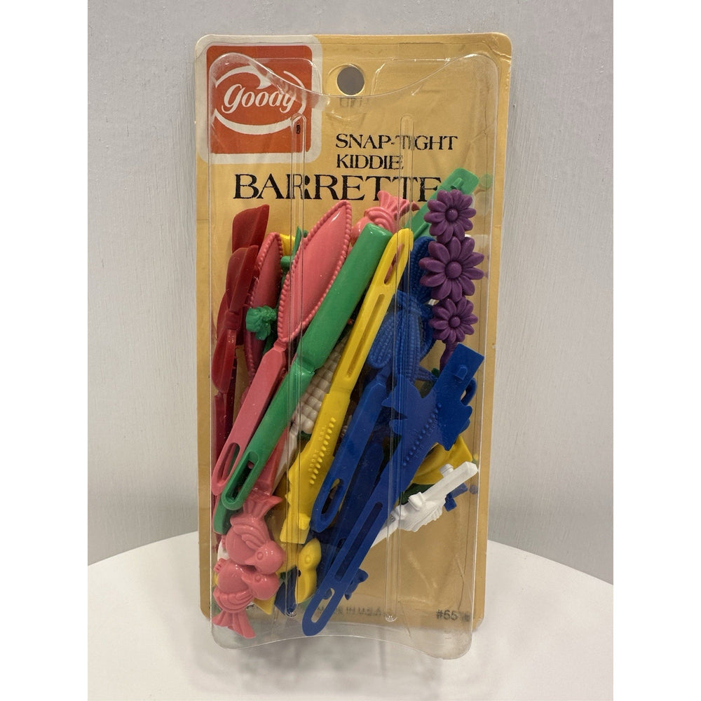 VINTAGE *NEW* 1980's Goody 5516 Plastic Snap-Tight 20 Kiddie Barrettes