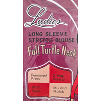 VINTAGE *NEW* 1960's Women's Thin Maroon Long Sleeve Mock Neck 100% Nylon Size M