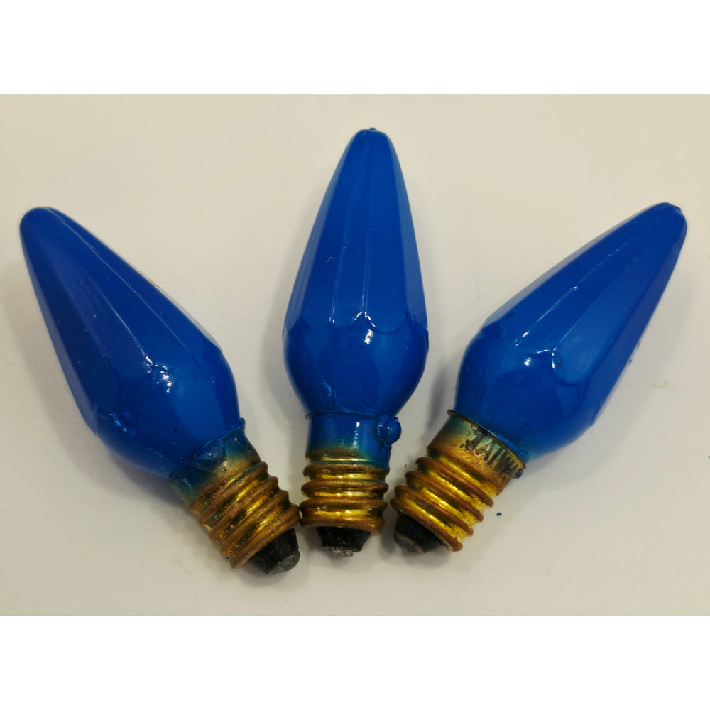 VINTAGE *NEW * Christmas Light Bulbs C6 Set of 100 - BLUE