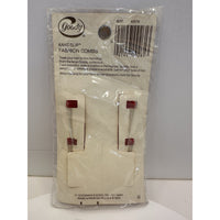 VINTAGE *NEW* 1975 Goody Kant-Slip Fashion Combs Scalloped Red USA #8050/2
