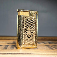 VINTAGE *NEW* 1960's Gent Gold Textured Butane Lighter Japan