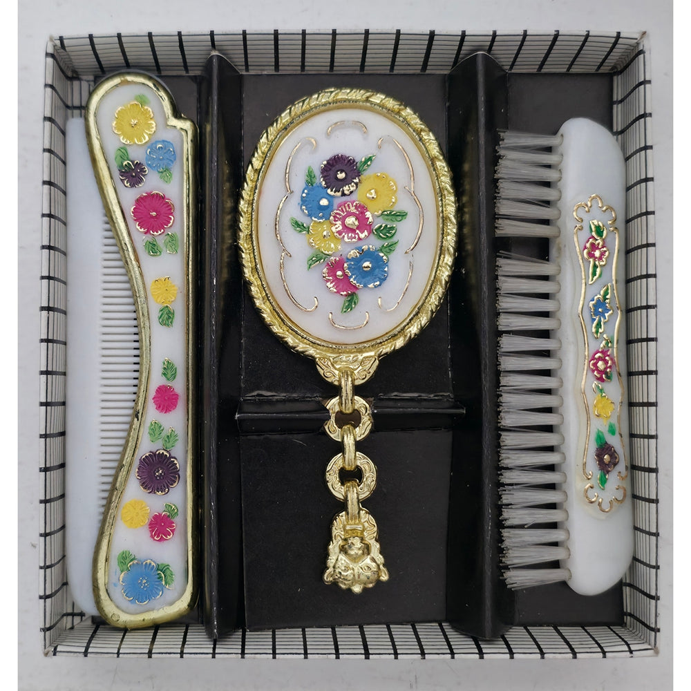 VINTAGE *NEW* 1960's Brush Mirror Comb Vanity Set