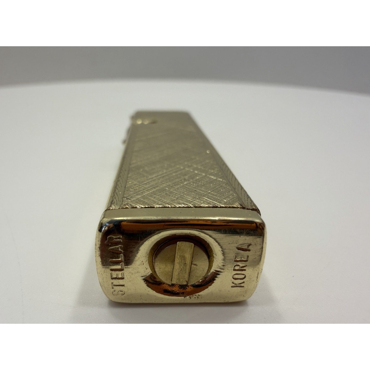 VINTAGE *NEW* 1950's Stellar Gold Textured Super Lighter