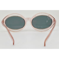VINTAGE *NEW* 1970's Glam Unisex Pink Oval Frame with Smoke Gray Lens Sunglasses
